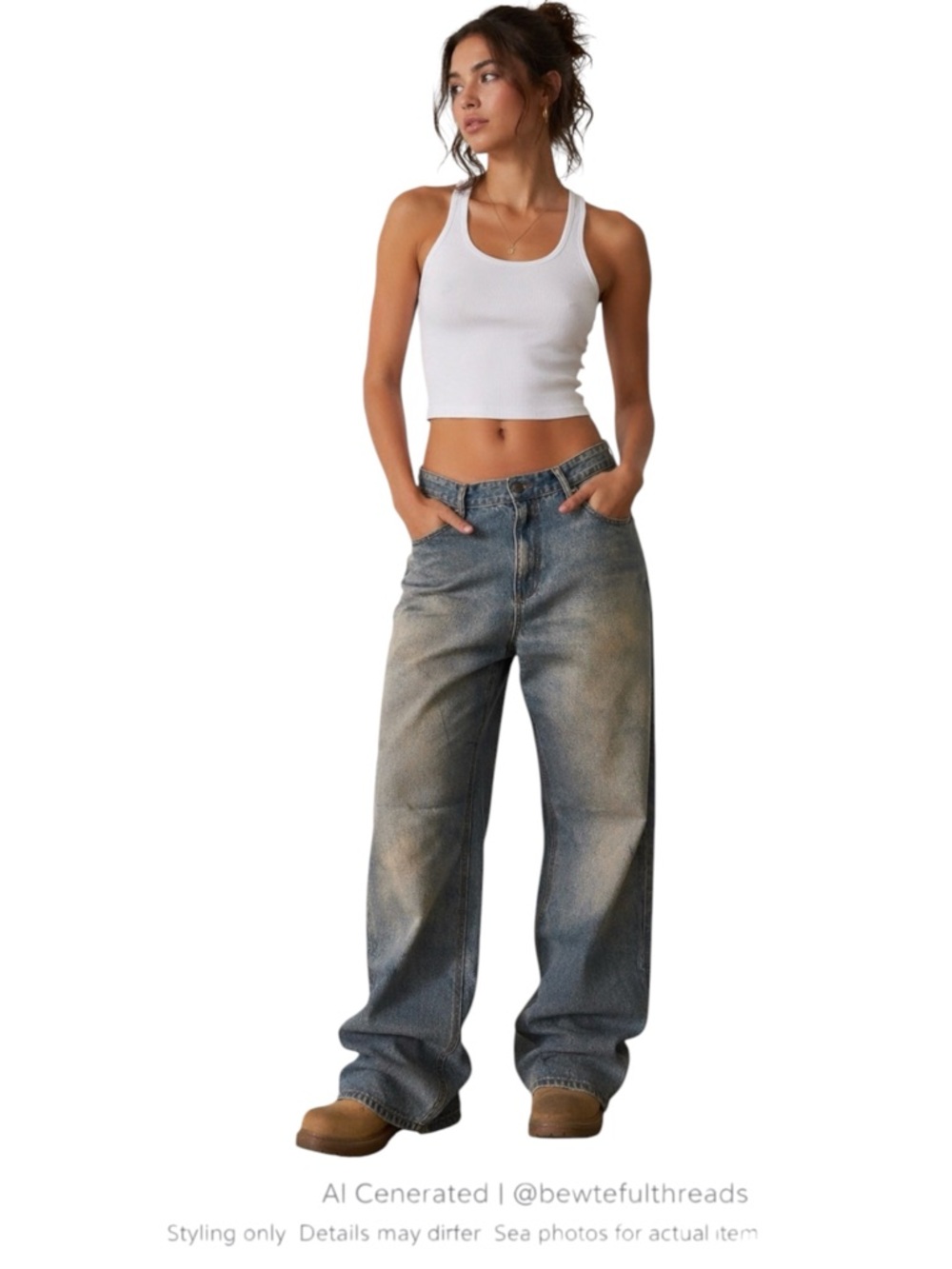 Indie Sleaze Workwear Jeans 38x32 Faded Blue Straight Leg Oversized Fit